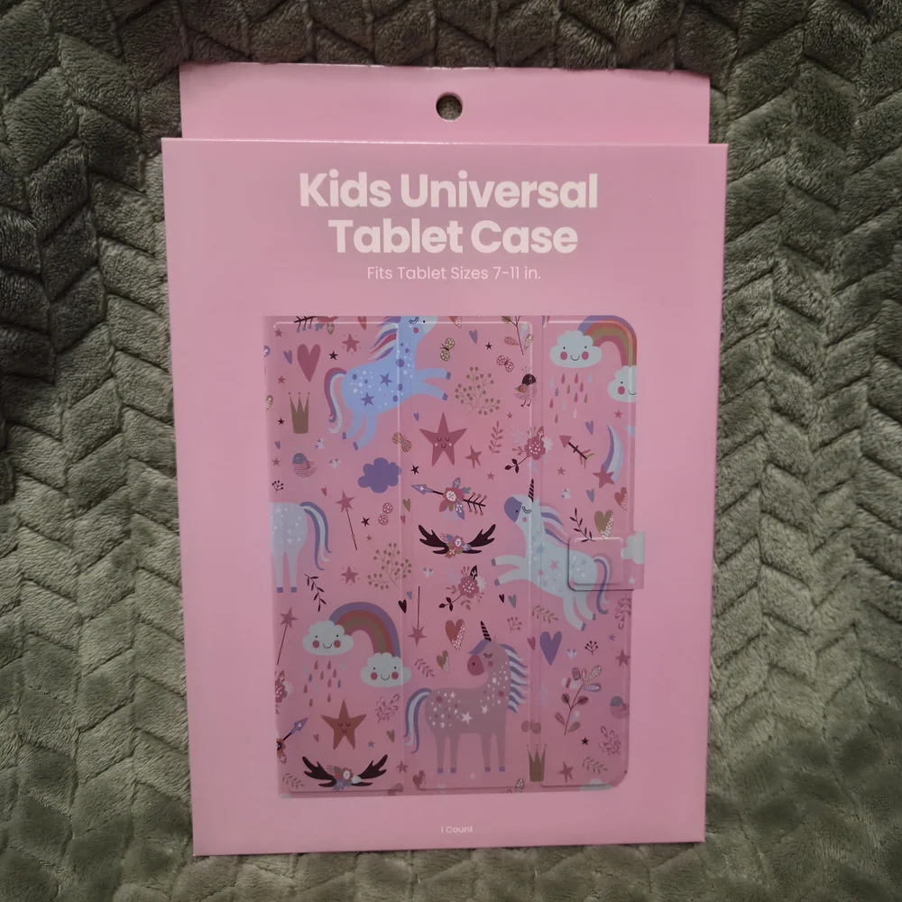 Gems Kid's Pink Unicorn Universal Tablet Case - Fits Tablet Sizes 7-in To 11-in